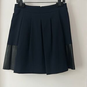 Vince pleated mixed media skirt